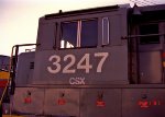 CSX 3247 cab shot, will be relettered "CSXT"